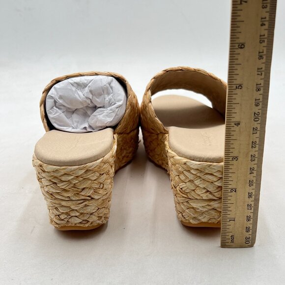 Women's Tan Woven Platform Sandals - Picture 4 of 7